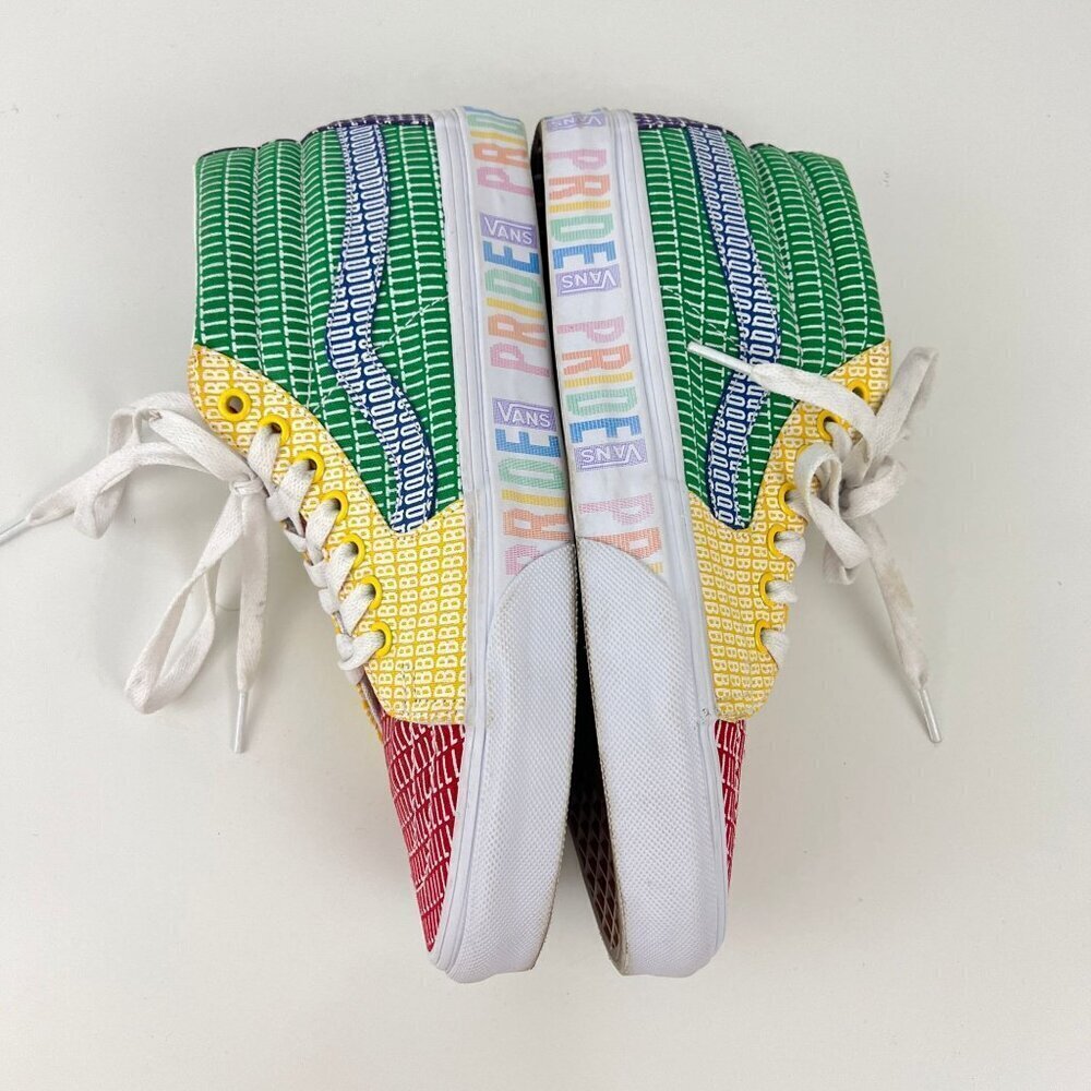 Vans High Top Pride Canvas Skateboard Sneakers Multi Color Womens  10 - Picture 13 of 16